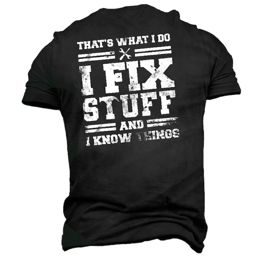 Blisscorners I Fix Stuff And I Know Thinks Retro Mechanic T-shirt, Father’s Day Mechanic Shirt, Gift Idea For Him