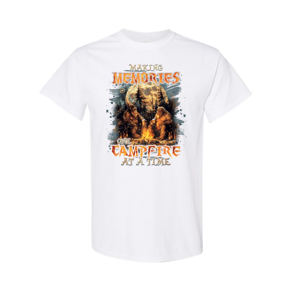 BLISSCORNERS MAKING MEMORIES ONE CAMPFIRE AT A TIME BIGFOOT COTTON SHIRT