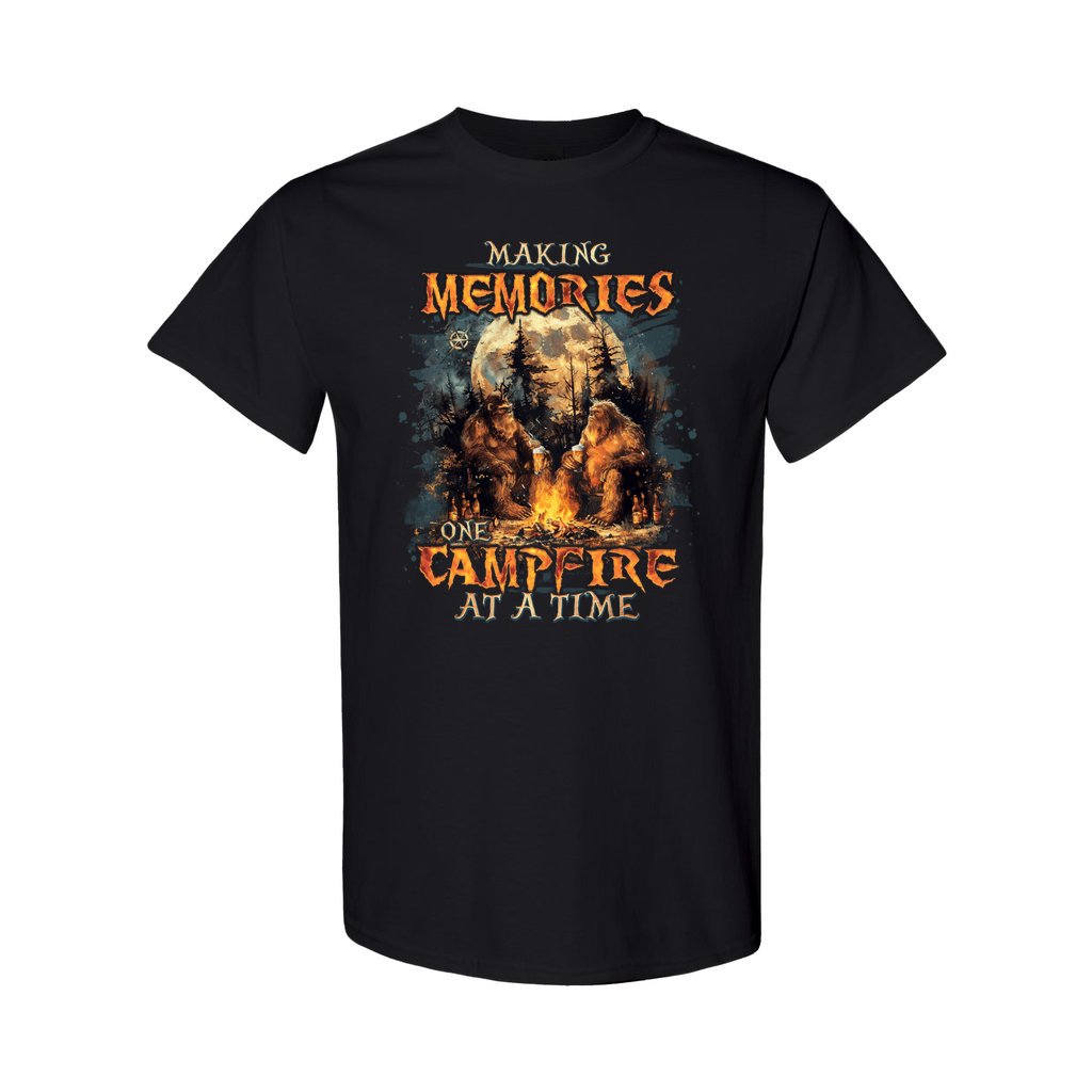 BLISSCORNERS MAKING MEMORIES ONE CAMPFIRE AT A TIME BIGFOOT COTTON SHIRT