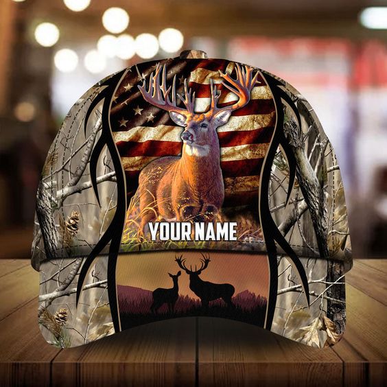 Blisscorners Deer Hunting Personalized 3D Hat
