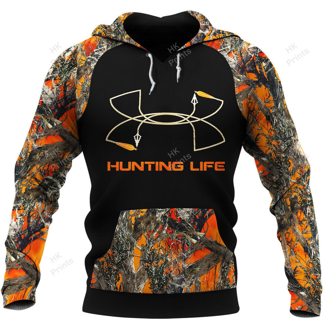Blisscorners Personalized Bow Hunting Life Orange Camouflage Hunting Apparels