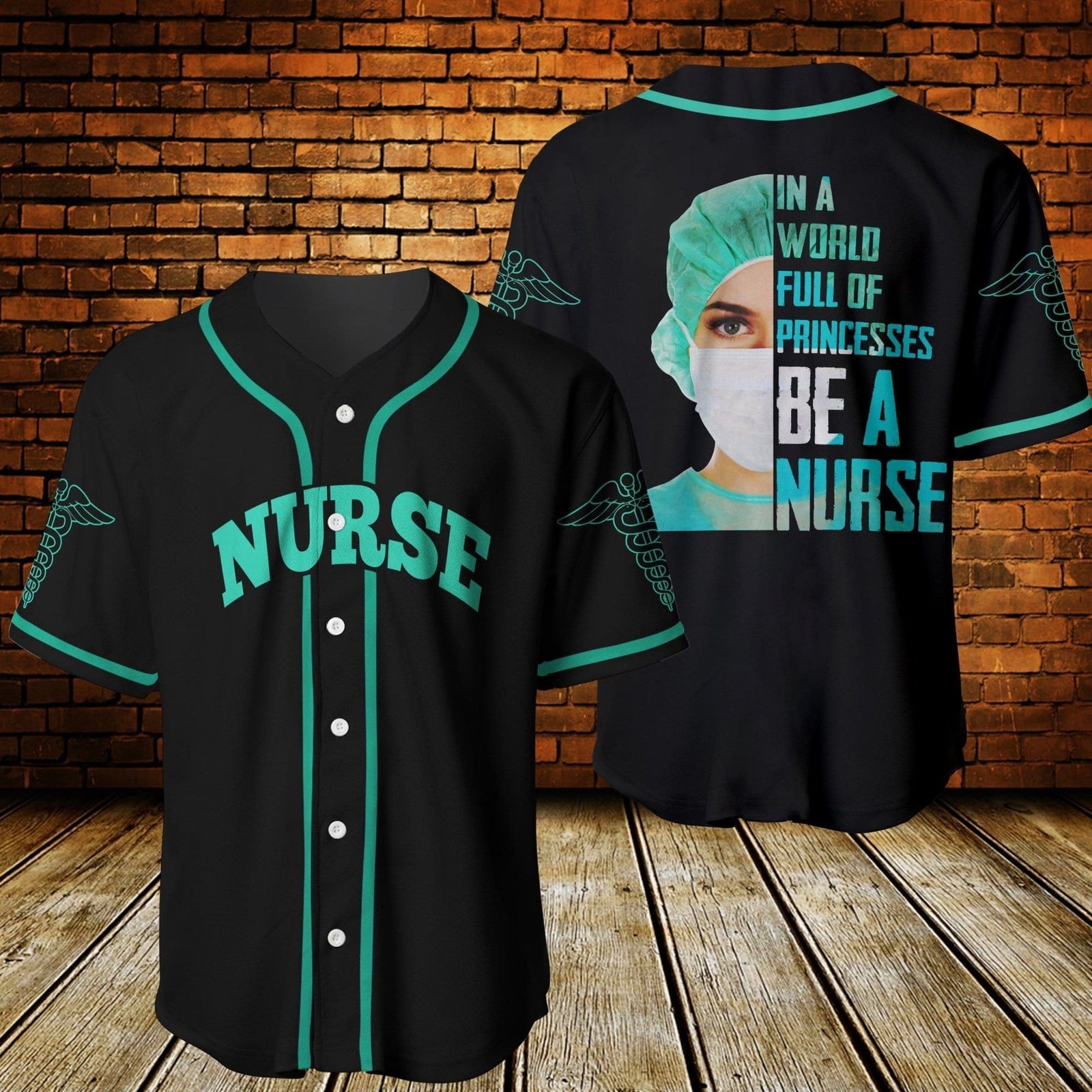 Blisscorners Nurse Symbol Personalized Baseball Jersey, Perfect Shirt for Register Nurse