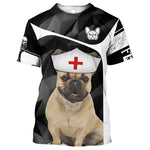 Blisscorners A Nurse Cannot Service Without Her Frenchie Dog Nurse Shirt, Indispensable Item For Nurse Lovers