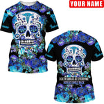Blisscorners 3D All Over Print Skull Nurse Smile Back Shirt, Best Idea Gift for Nurse, Skull Flower Nurse Shirt