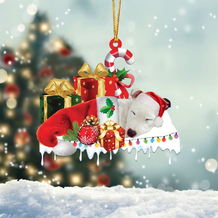 Blisscorners HUSKY MERRY CHRISTMAS HANGING ORNAMENT