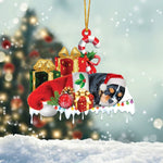 Blisscorners SCHNAUZER MERRY CHRISTMAS HANGING ORNAMENT