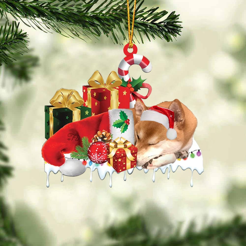 Blisscorners BRINDLE BOXER1 MERRY CHRISTMAS HANGING ORNAMENT