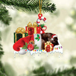 Blisscorners DOBERMAN MERRY CHRISTMAS HANGING ORNAMENT