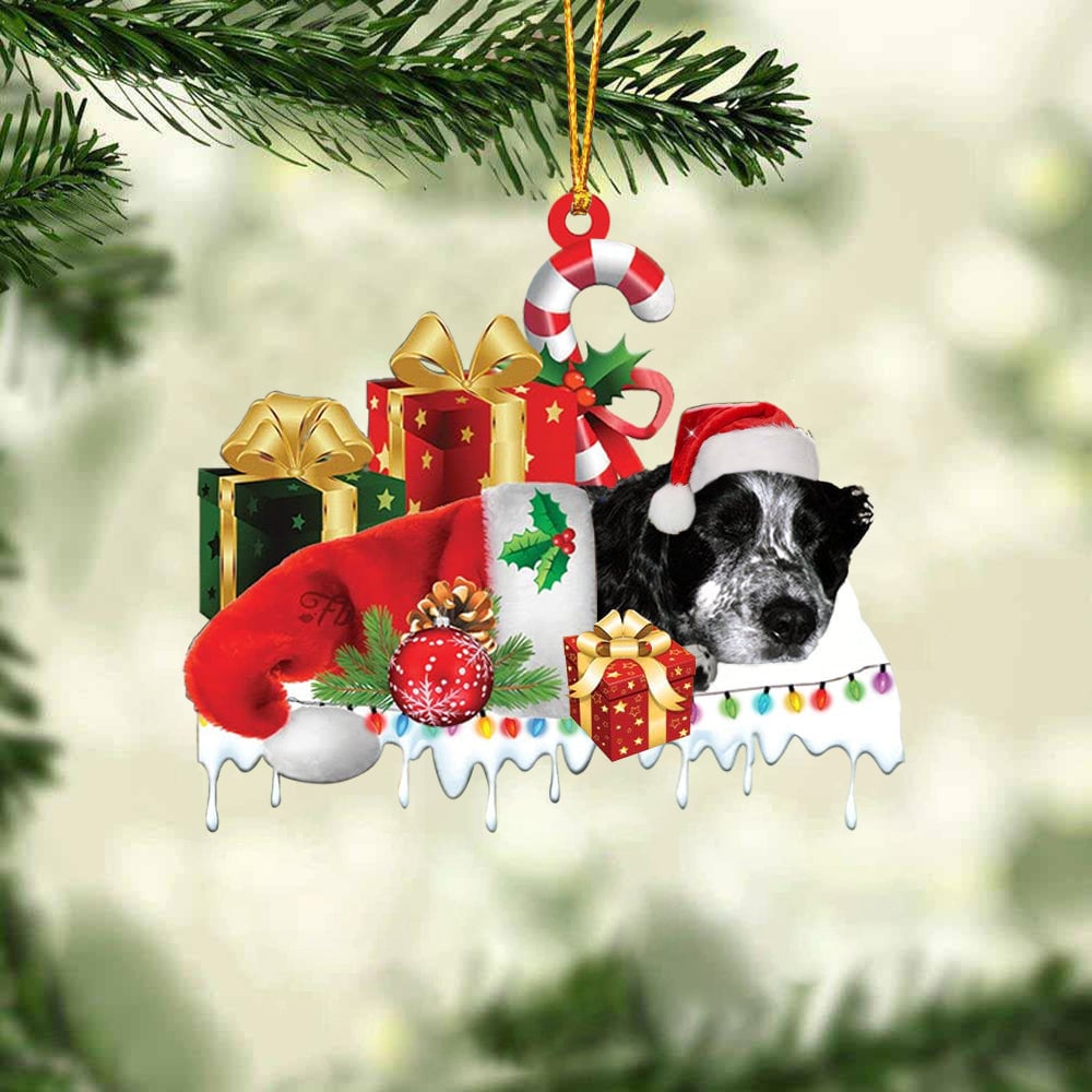 Blisscorners SHIBA INU MERRY CHRISTMAS HANGING ORNAMENT