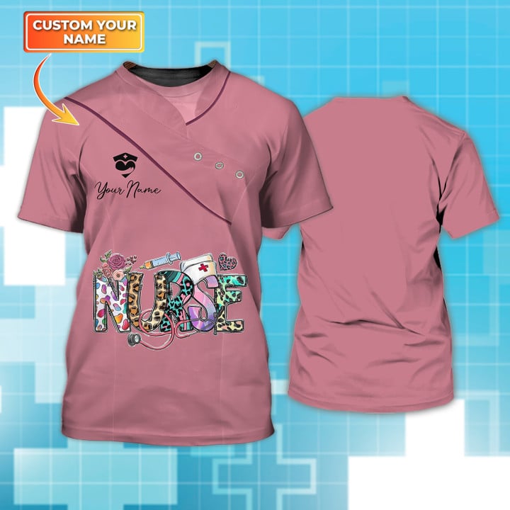 Blisscorners Custom Nurse Tshirt Nurse Earing Strong Essential Shirt , Nurse 3D Shirt for Women