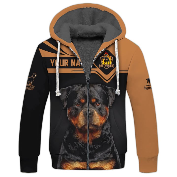Blisscorners Personalized Rottweiler T-Shirt, Custom Name, Dog Lover Gift