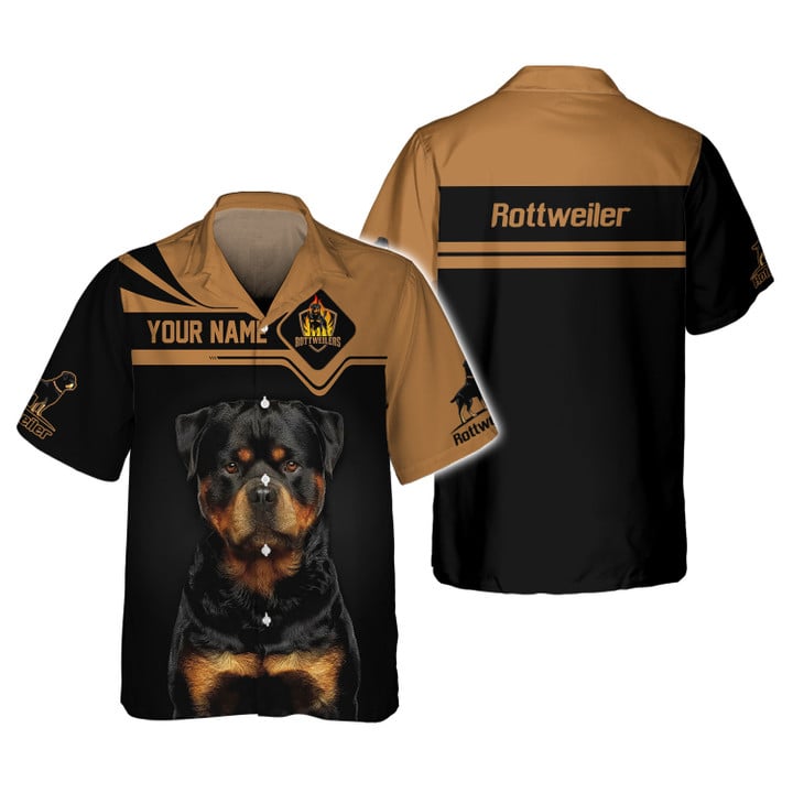 Blisscorners Personalized Rottweiler T-Shirt, Custom Name, Dog Lover Gift