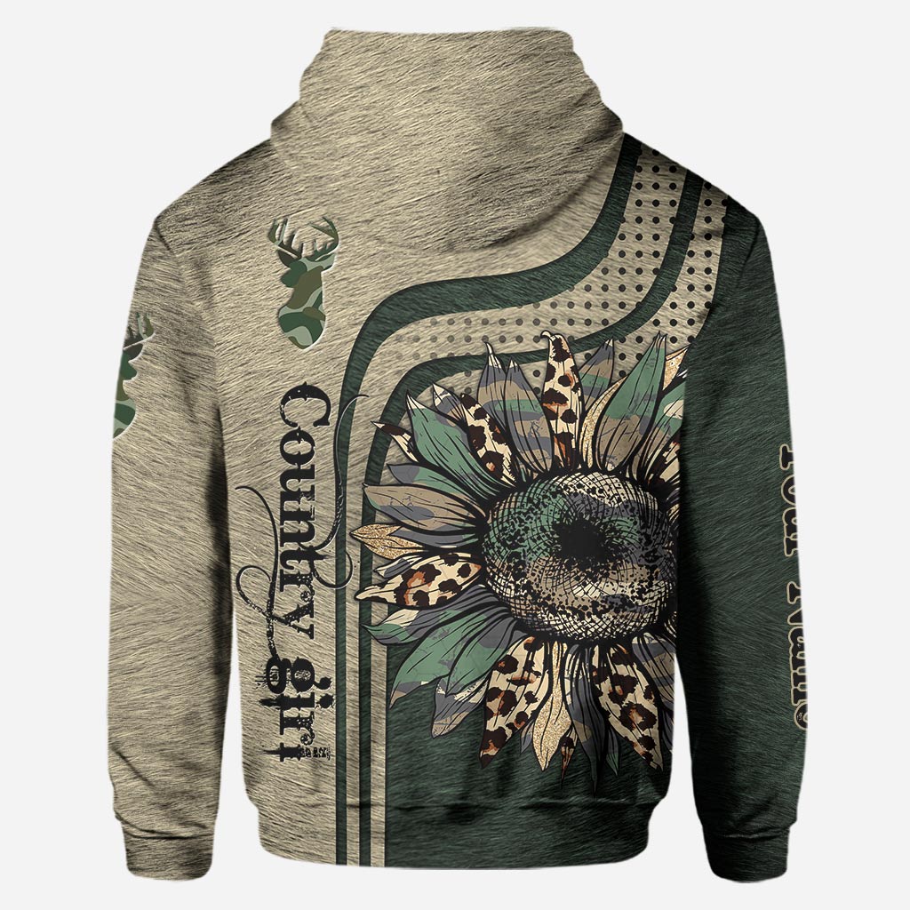 Blisscorners Country Girl, Personalized Hunting All Over Shirt, Personalized 3D Hoodie For Hunting Lover