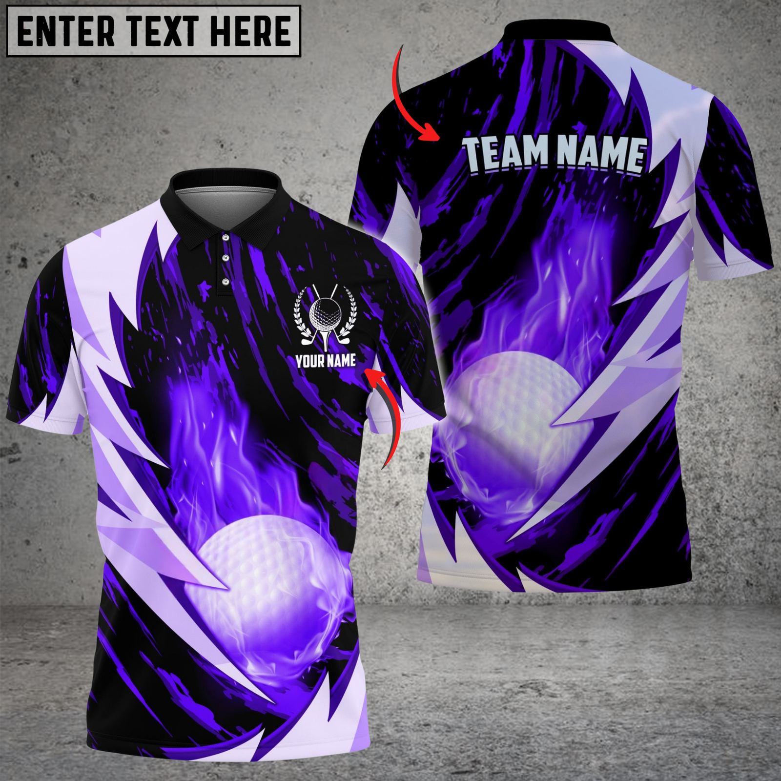 Blisscorners Golf Lightning Strike Multicolor Customized Name, Team Name 3D Shirts