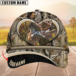 Blisscorners Love Deer Couple Camouflage Pattern Multicolor Personalized Name 3D Cap