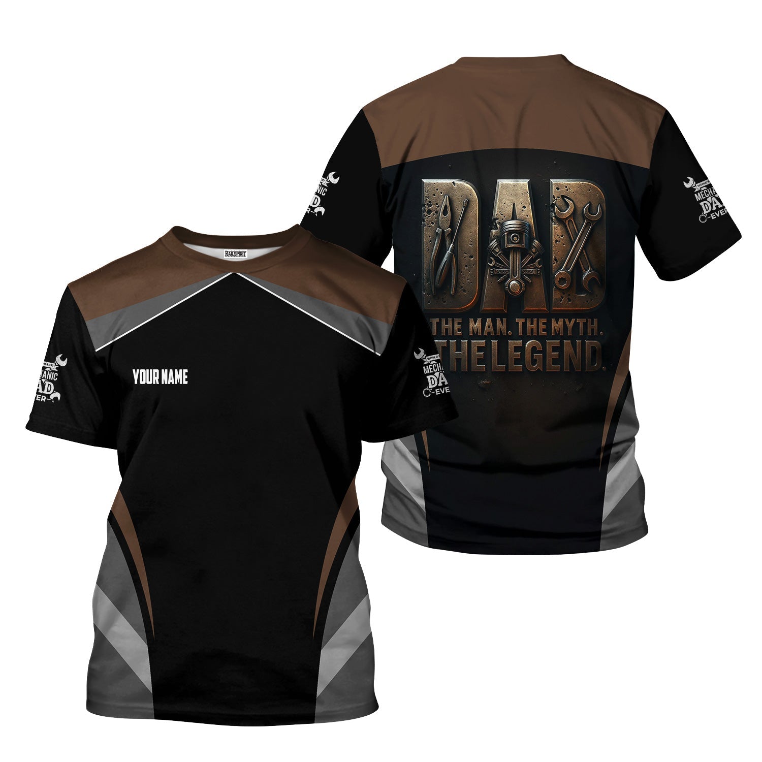 Blisscorners Personalized Mechanic Shirt, Dad The Man The Myth The Legend, Gift For Men