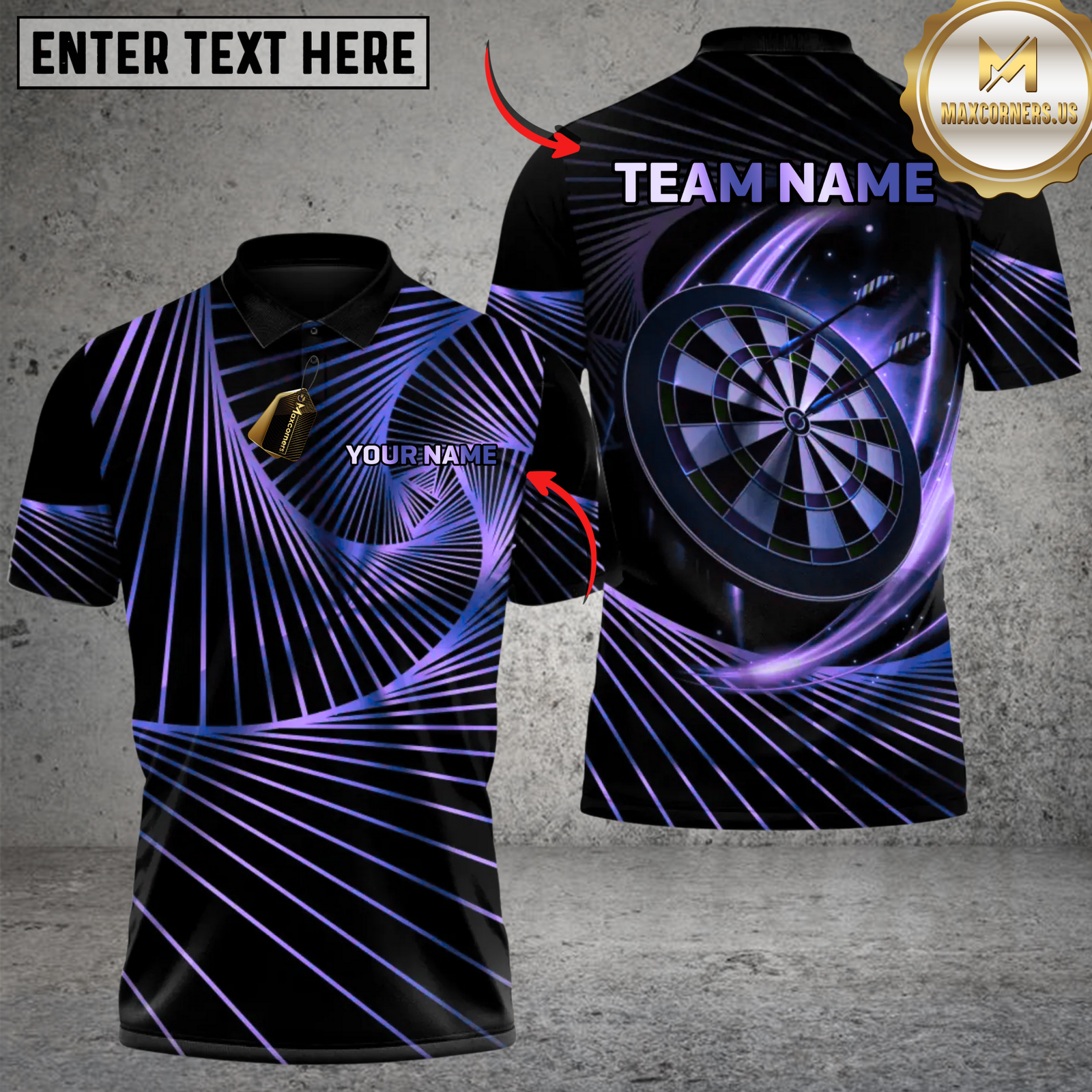 Blisscorners Pro Line Darts Multicolor Customized Name, Team Name 3D Shirts