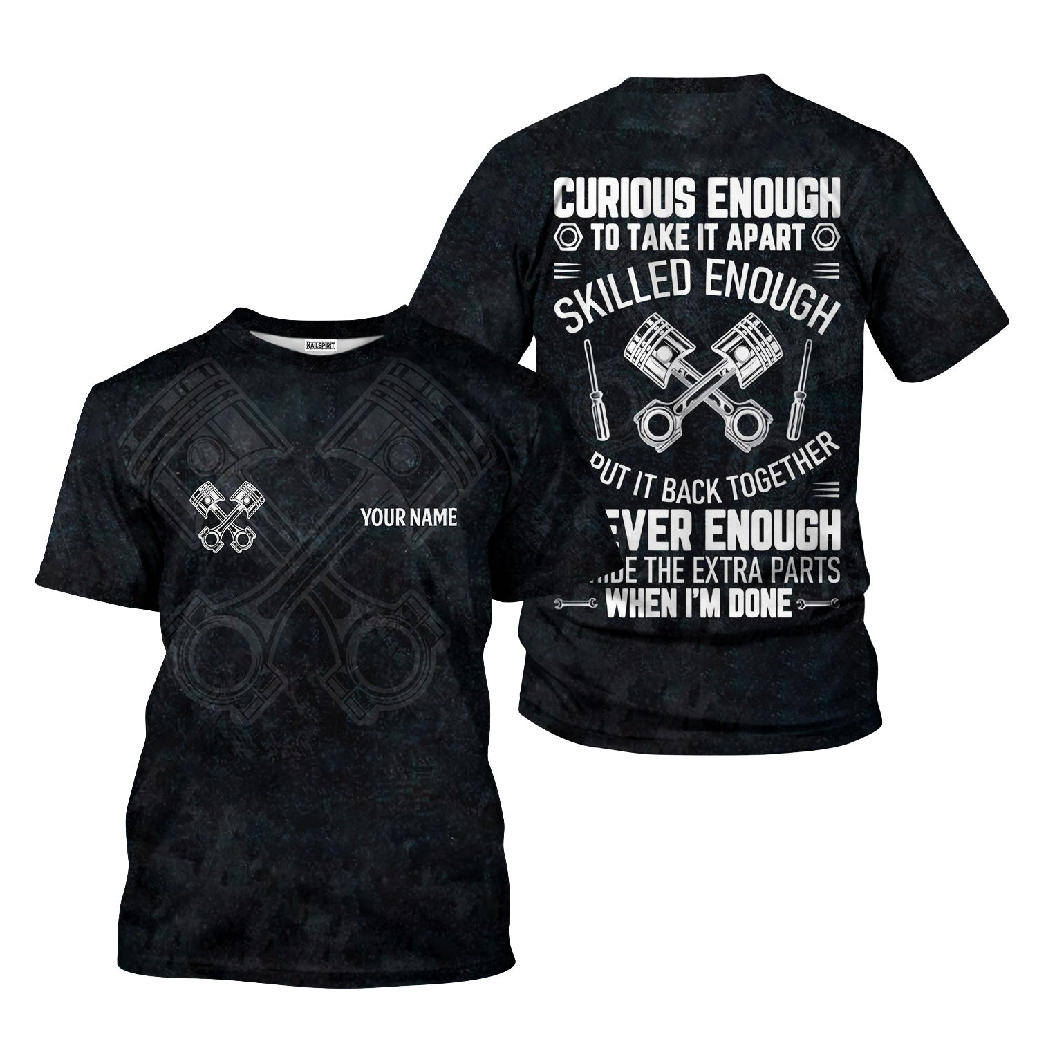 Blisscorners Custom Mechanic Shirt, Bolt to My Nut & Spark to My Plug, Personalized Engine Life Shirt, Unique Gift for Mechanics