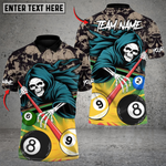 Blisscorners Billiard Bonehand Break Shot 9-Ball Edition Personalized Name 3D Unisex Shirt