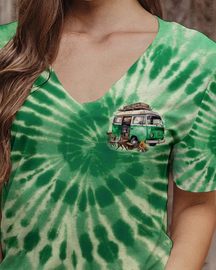 BLISSCORNERS THE BEST DAYS ARE SPENT CAMPING TIE DYE ALL OVER PRINT