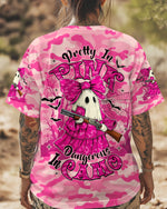 BLISSCORNERS PRETTY IN PINK HUNTING CAMO HALLOWEEN ALL OVER PRINT -TLTW2309253