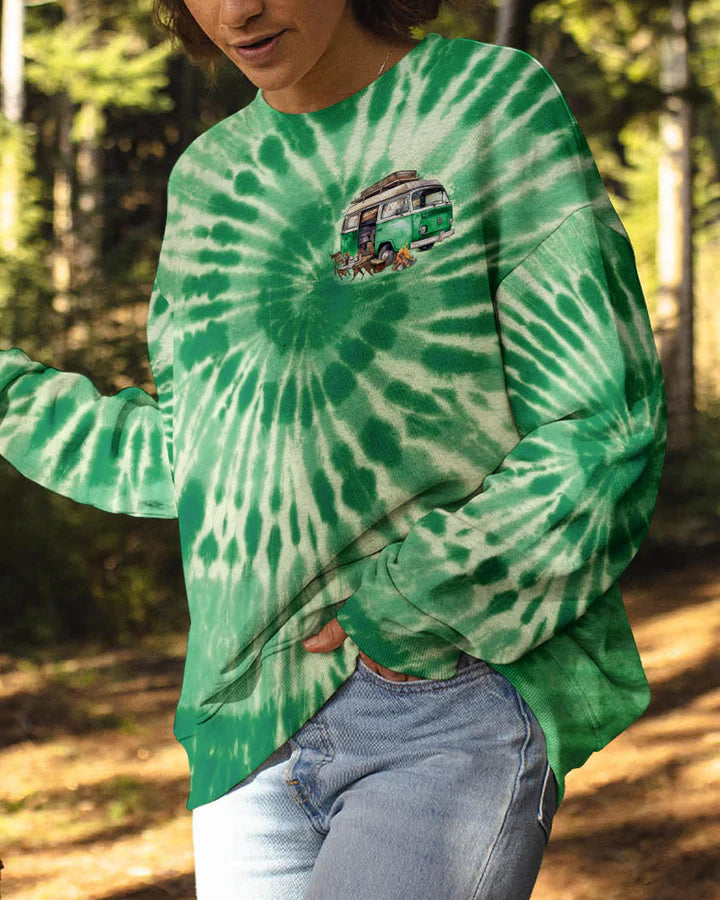 BLISSCORNERS THE BEST DAYS ARE SPENT CAMPING TIE DYE ALL OVER PRINT