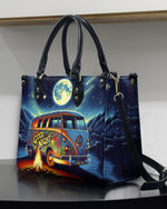 BLISSCORNERS CAMPING NIGHT LEATHER HANDBAG