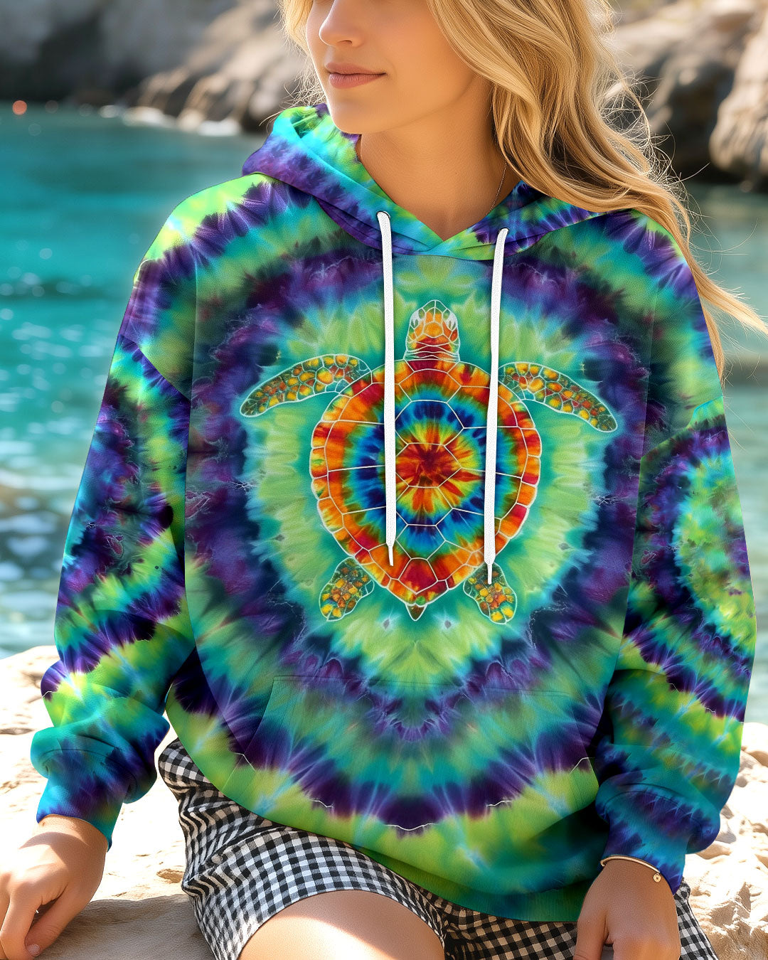 BLISSCORNERS TURTLE TIE DYE ALL OVER PRINT
