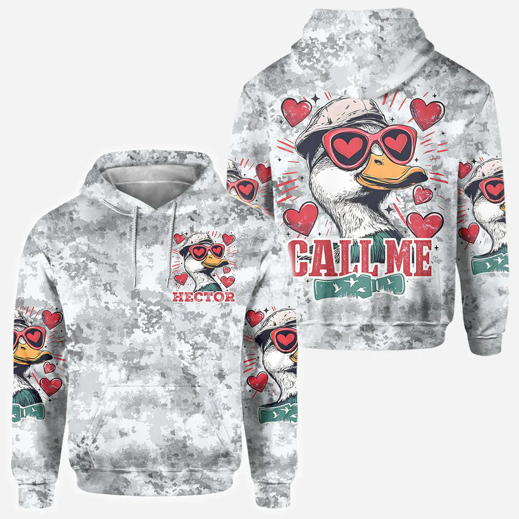 Blisscorners Call Me, Personalized Hunting All Over Shirt, Personalized 3D Hoodie For Hunting Lover
