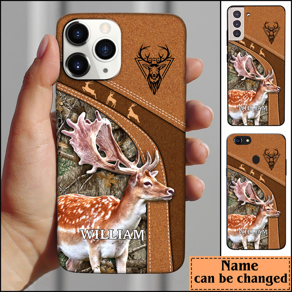 Blisscorners Fallow Deer Hunting Personalized Name Phone Case LM1012