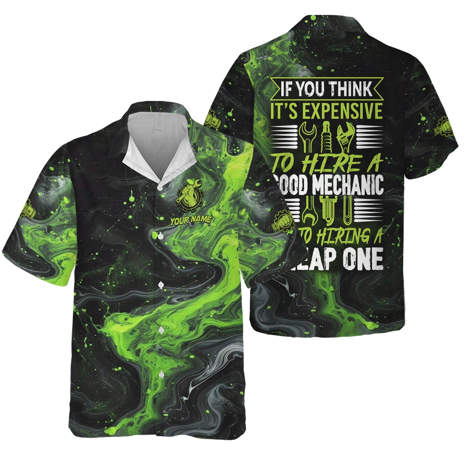 Blisscorners Custom Mechanic Work Shirt, If You Think It’s Expensive to Hire a Good Mechanic Quote, Funny Graphic Shirt for Men