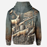 Blisscorners Best Hunter Ever, Personalized Hunting All Over Shirt, Personalized 3D Hoodie For Hunting Lover