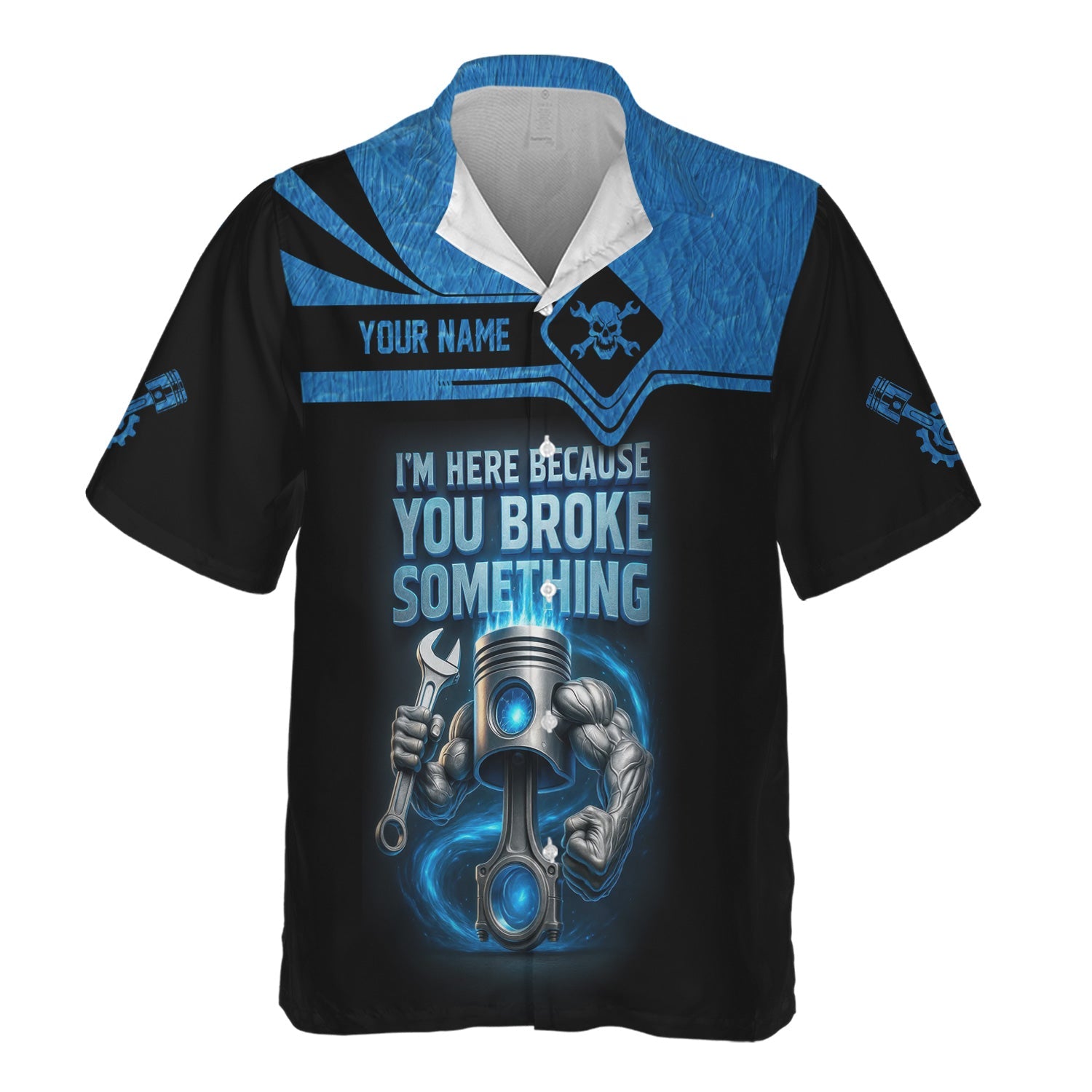Blisscorners Custom Name Mechanic Shirt I'm Here Because You Broke Something T Shirt