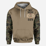 Blisscorners Best Buckin' Dad, Personalized Hunting All Over Shirt, Personalized 3D Hoodie For Hunting Lover