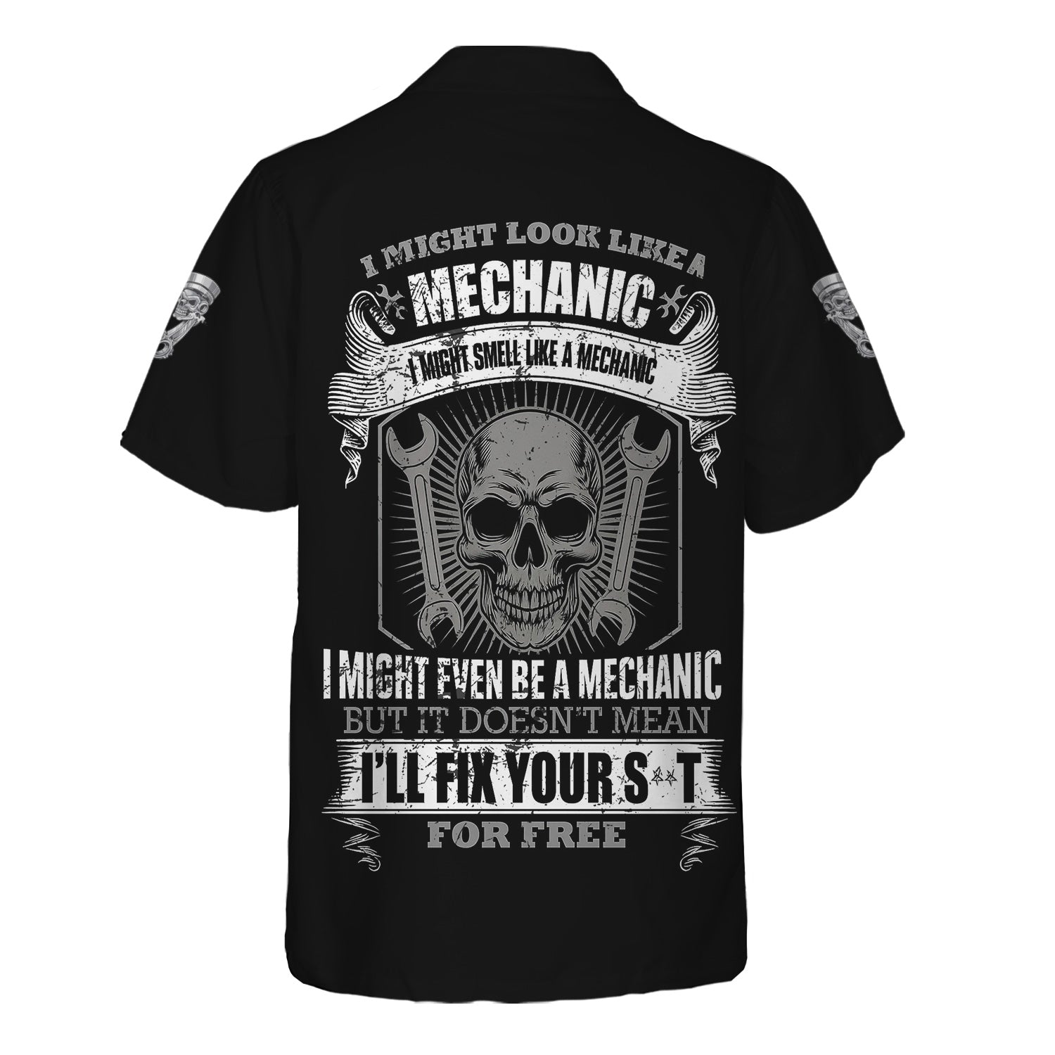 Blisscorners Personalized T-Shirt I Might Look Like Mechanic But It Doesn't Mean I'll Fix For Free Shirt For Mechanics
