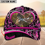 Blisscorners Love Deer Couple Camouflage Pattern Multicolor Personalized Name 3D Cap