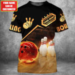 Blisscorners Custom Bowling Personalized Name 3D Shirt
