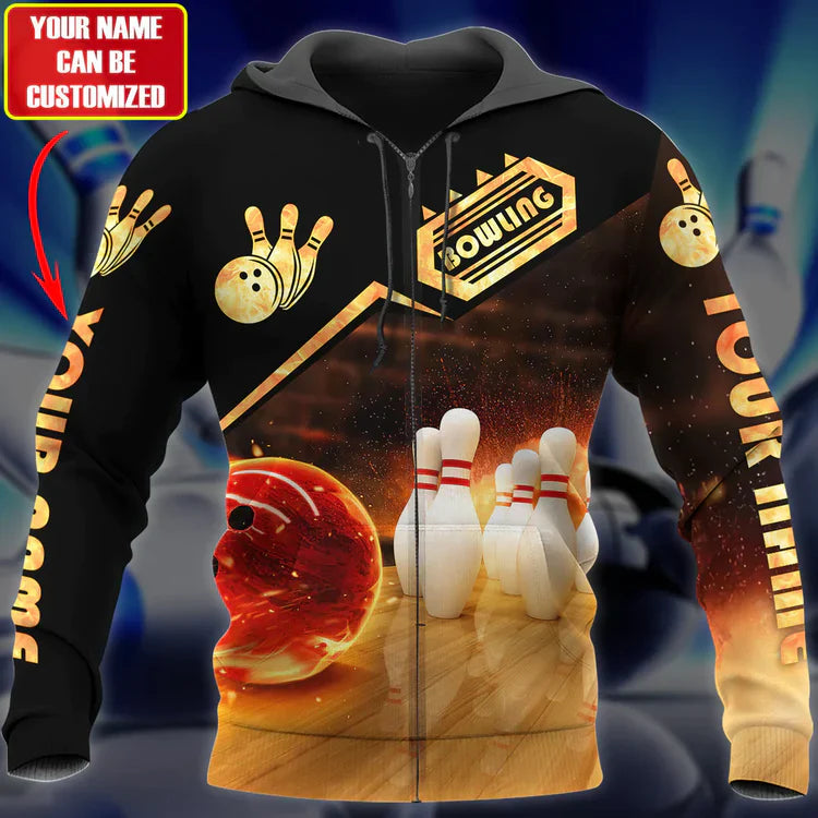 Blisscorners Custom Bowling Personalized Name 3D Shirt