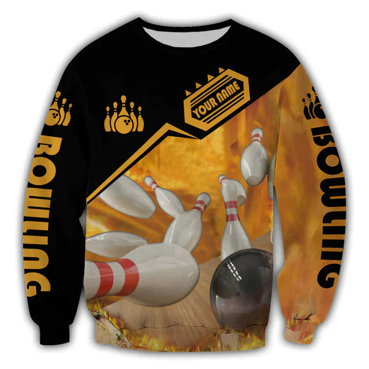 Blisscorners Custom Bowling Personalized Name 3D Shirt