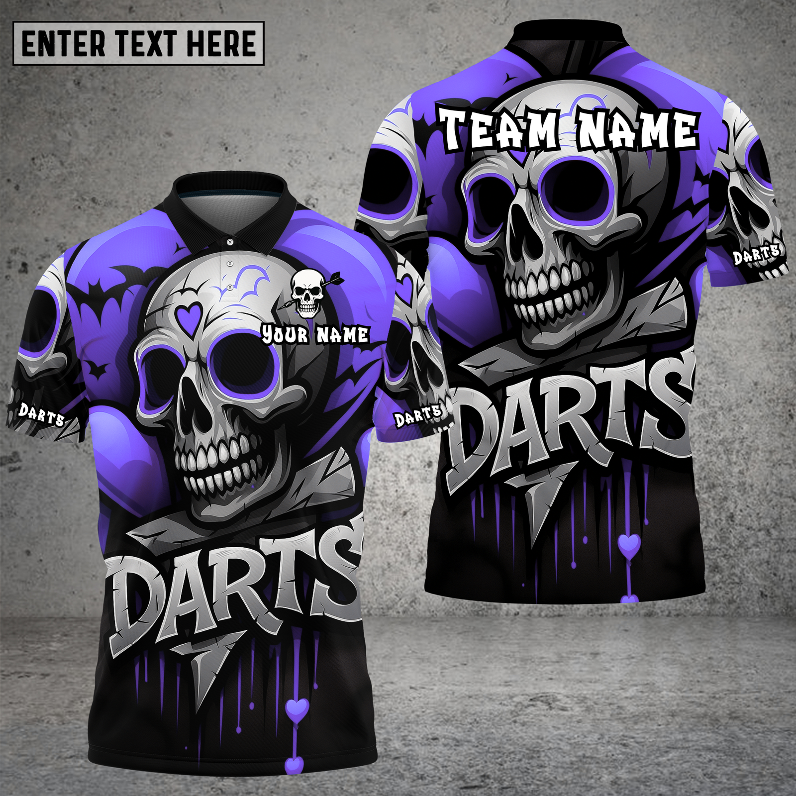 Blisscorners Death Skull Dartboard Art Multioptions Personalized Name, Team Name Unisex 3D Shirt (4 Colors)