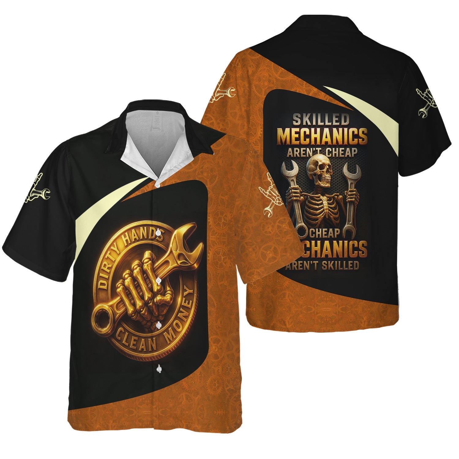 Blisscorners Personalized T-Shirt Skill Mechanics Hand Clean Money Shirt For Mechanics