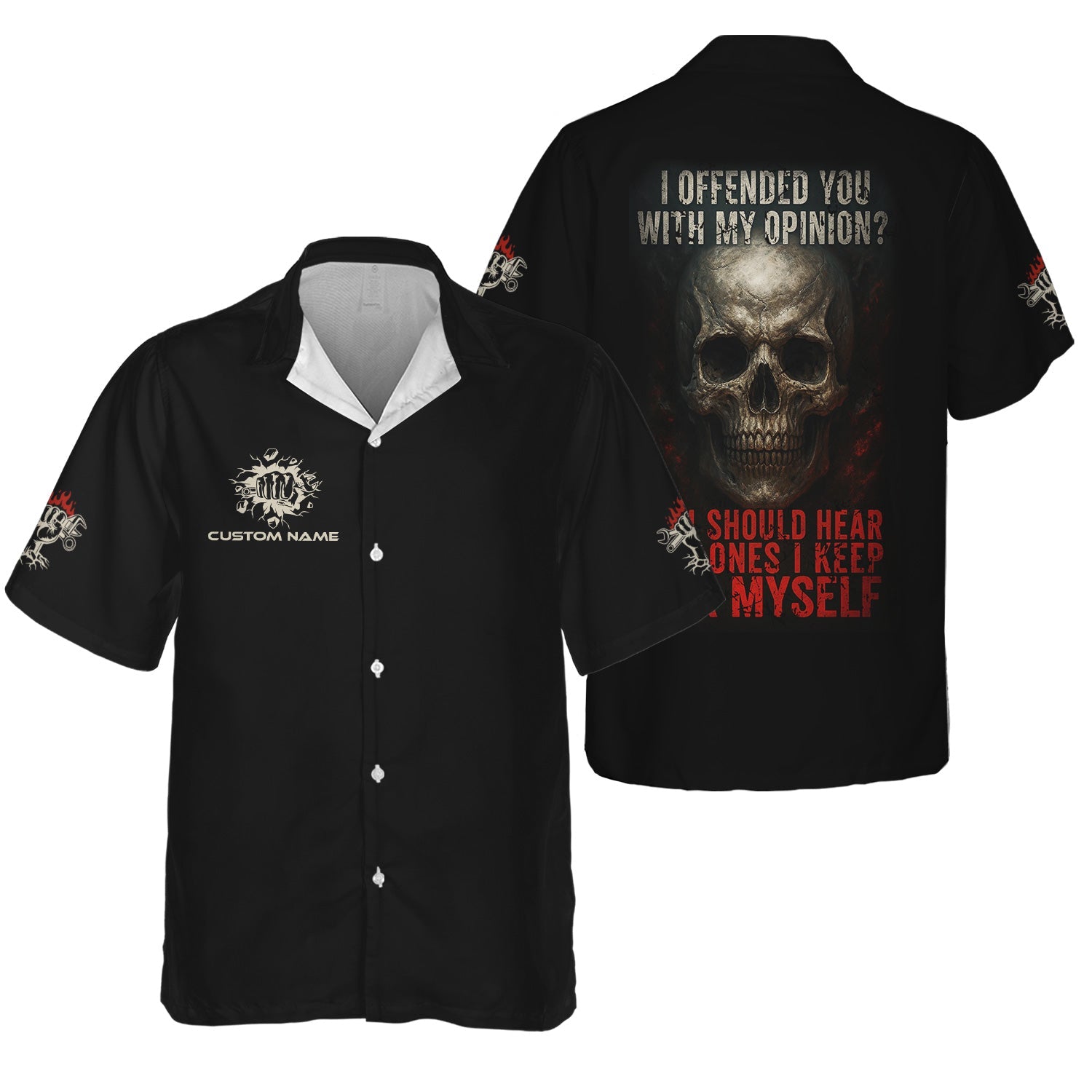 Blisscorners Custom Name Mechanic Shirt I Offended You With My Opinion You Should Hear The Ones I Keep For Myself T Shirt