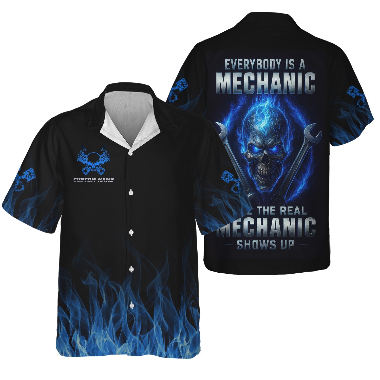 Blisscorners Custom Name Mechanic Shirt Everybody Is A Mechanic Until The Real Mechanic Shows Up T Shirt