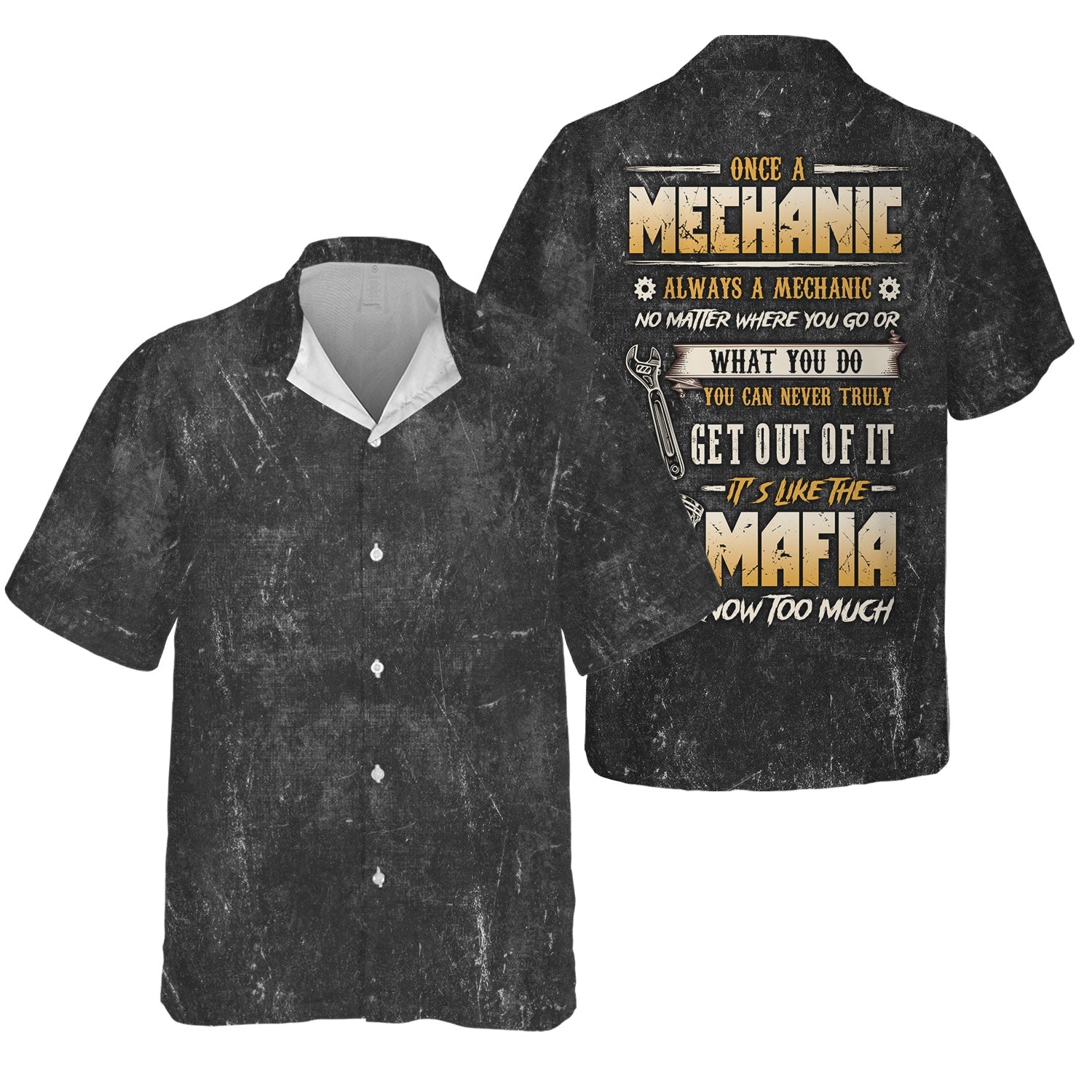 Blisscorners Once a Mechanic Always a Mechanic Shirt, Funny Mechanic Apparel, Car Repair Mafia Tee for Mechanics, Gift for Auto Technicians