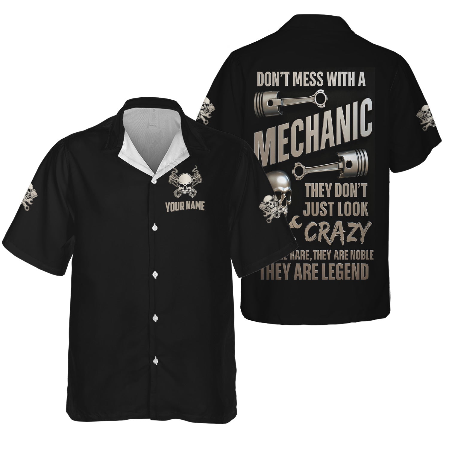 Blisscorners Funny Vintage Mechanic Shirt Don't Mess With A Mechanic Black T Shirt