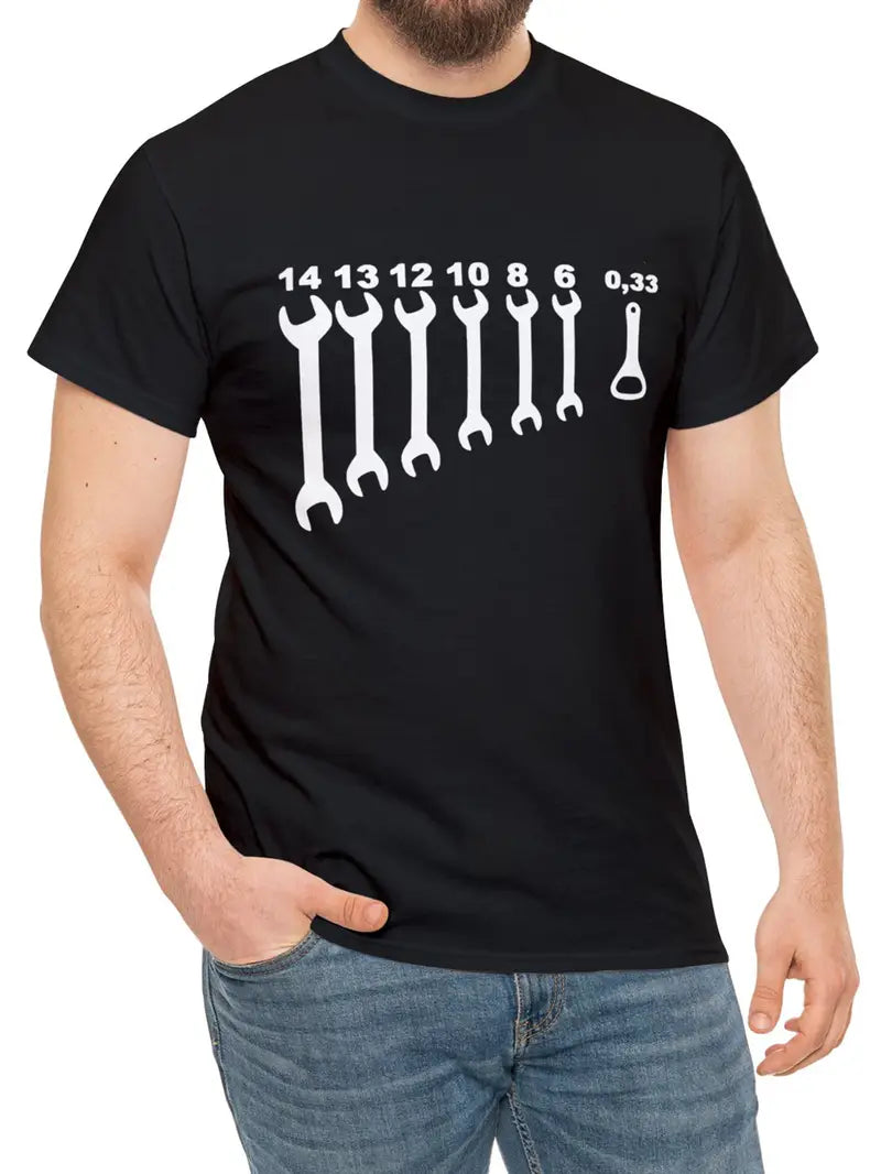 Blisscorners Wrench Printed T-Shirt, Funny T-Shirts for Mechanics, Gifts for Dad and Husband, Summer T-Shirts, Latest Mechanic T-Shirts