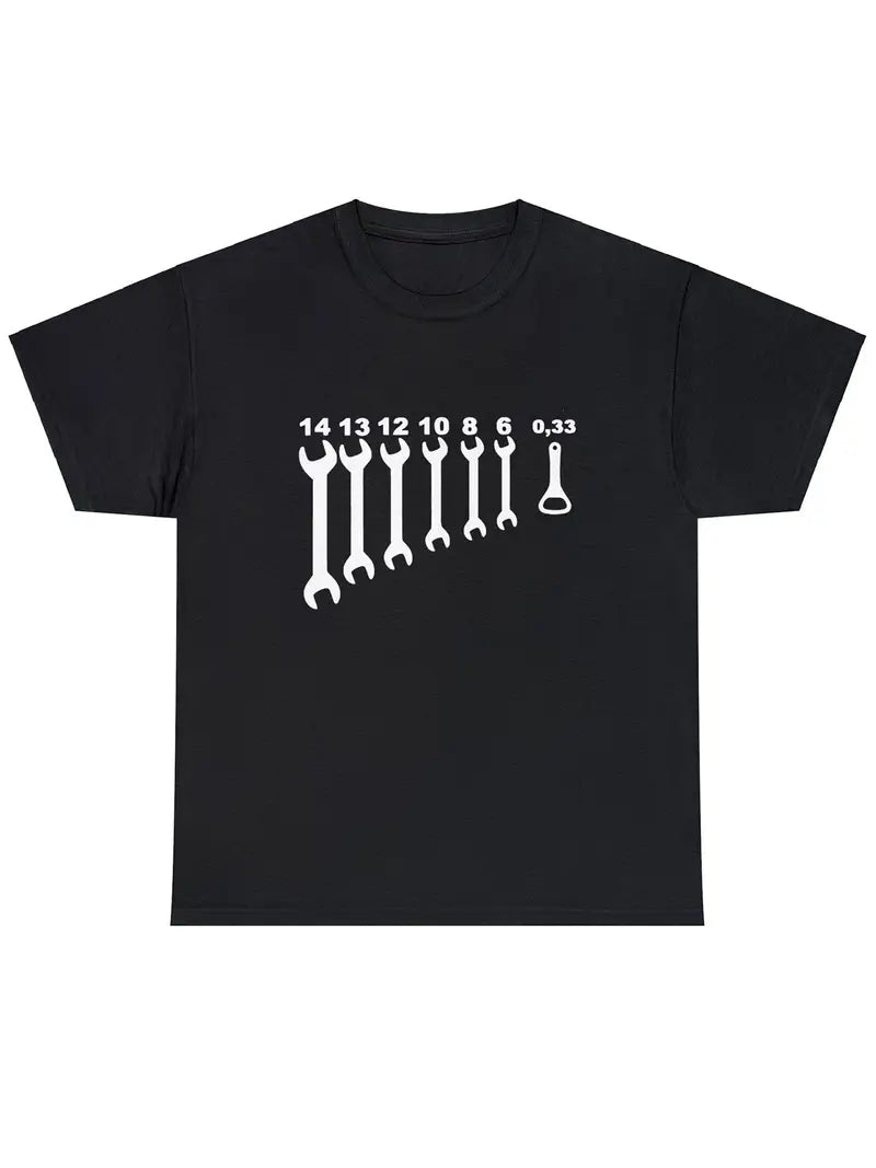 Blisscorners Wrench Printed T-Shirt, Funny T-Shirts for Mechanics, Gifts for Dad and Husband, Summer T-Shirts, Latest Mechanic T-Shirts