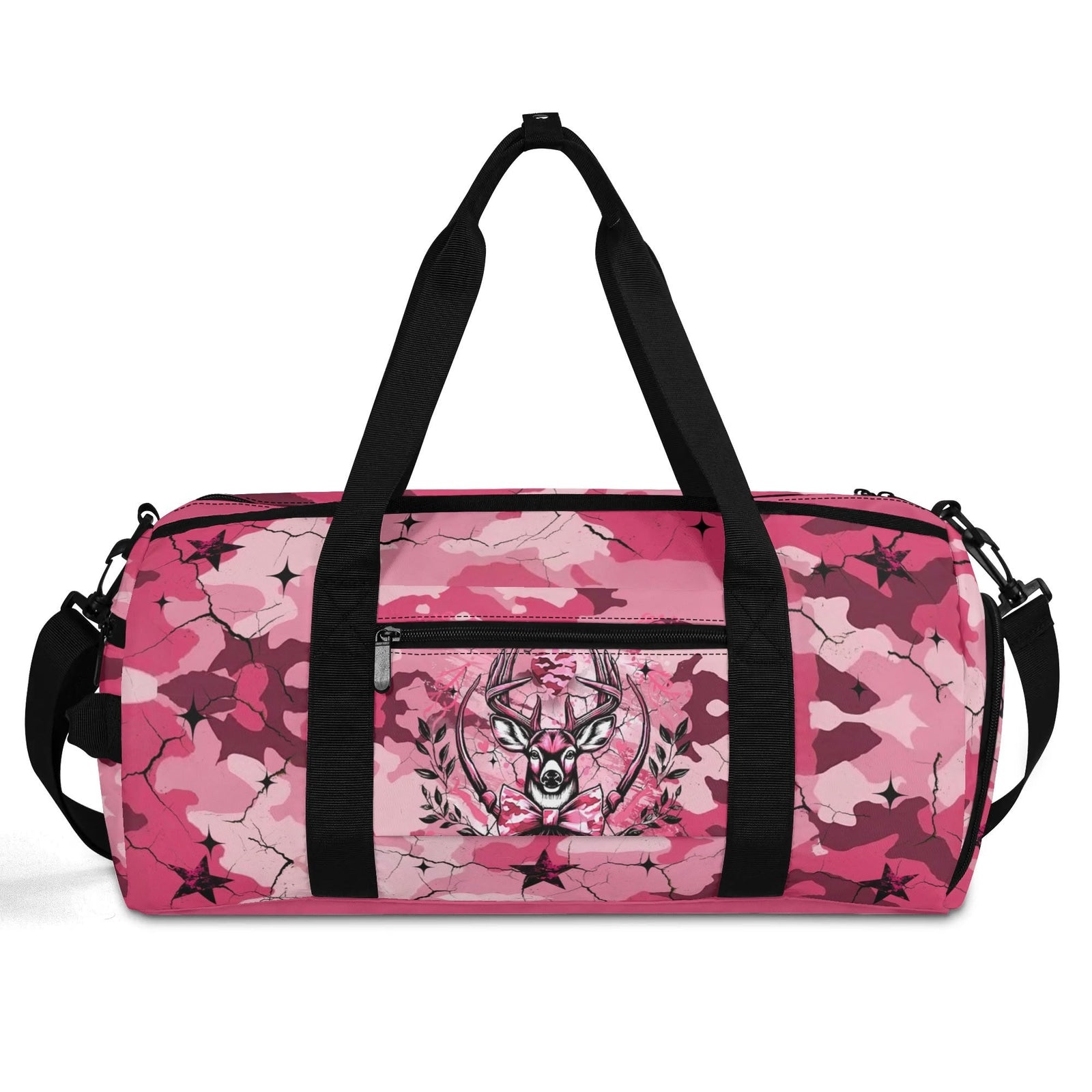BLISSCORNERS PINK DEER CAMO TRAVELLING BAG
