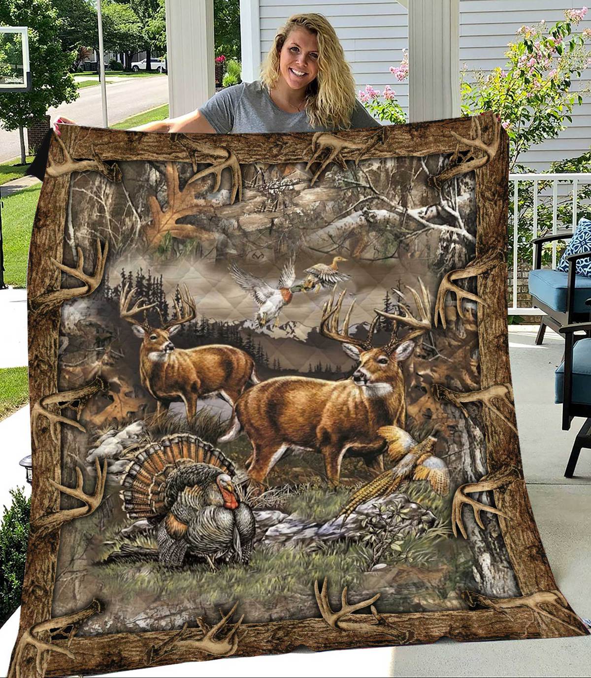 Blisscorners Deer Hunting Three Blanket