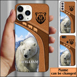 Blisscorners Polar Bear Hunting Personalized Name Phone Case LM1012